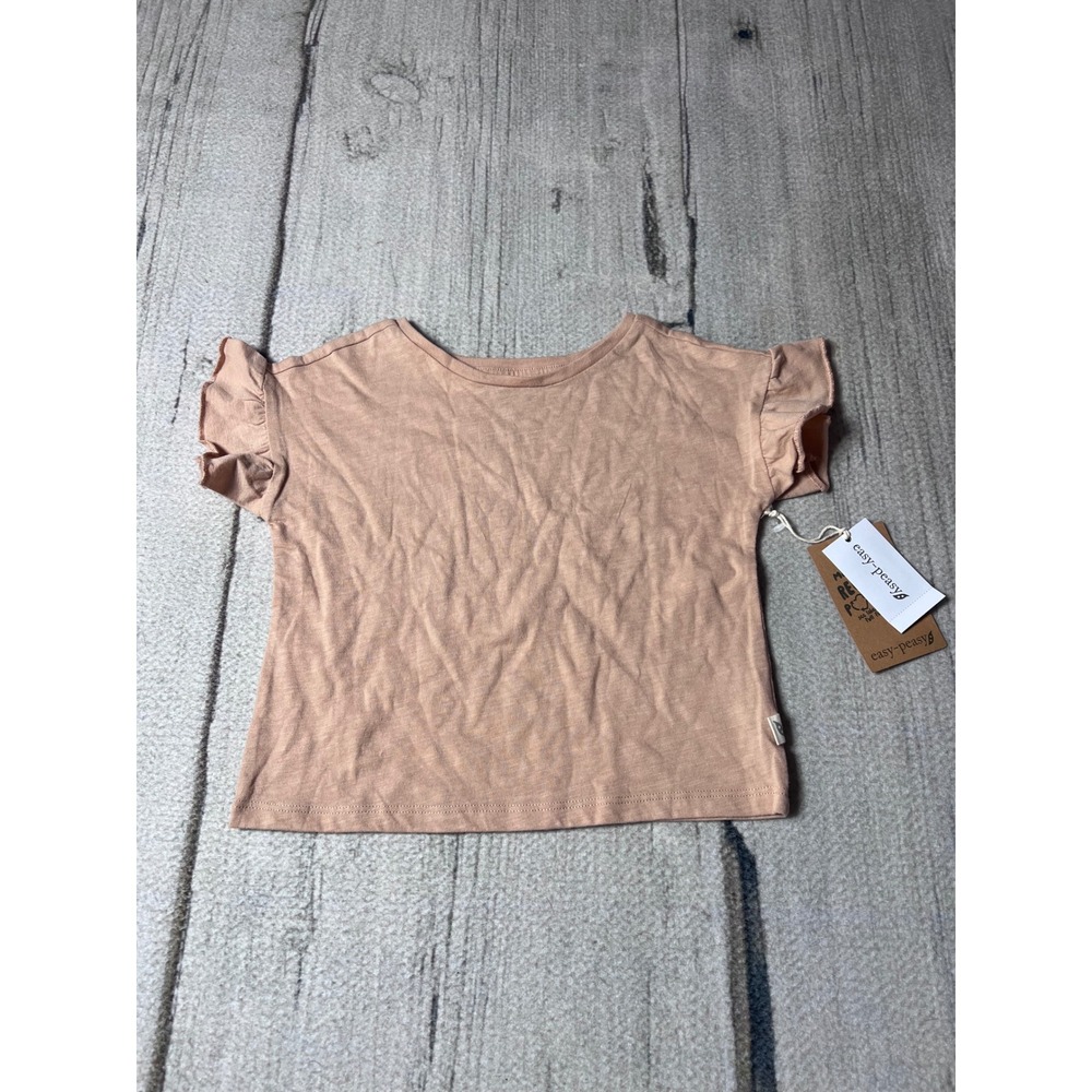 Easy-Peasy Toddler Girls Ruffle Sleeve T-Shirt Clay‎ Pink Size 2T NWT S2352100